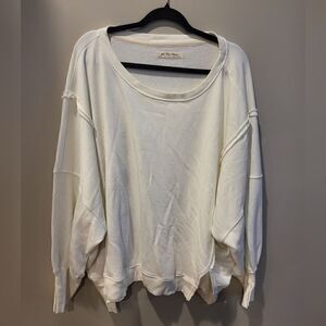 Free People Camden Sweatshirt Off White Large